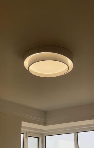 Customer photo review of Concentric Rings Round Flush Mount Ceiling Light
