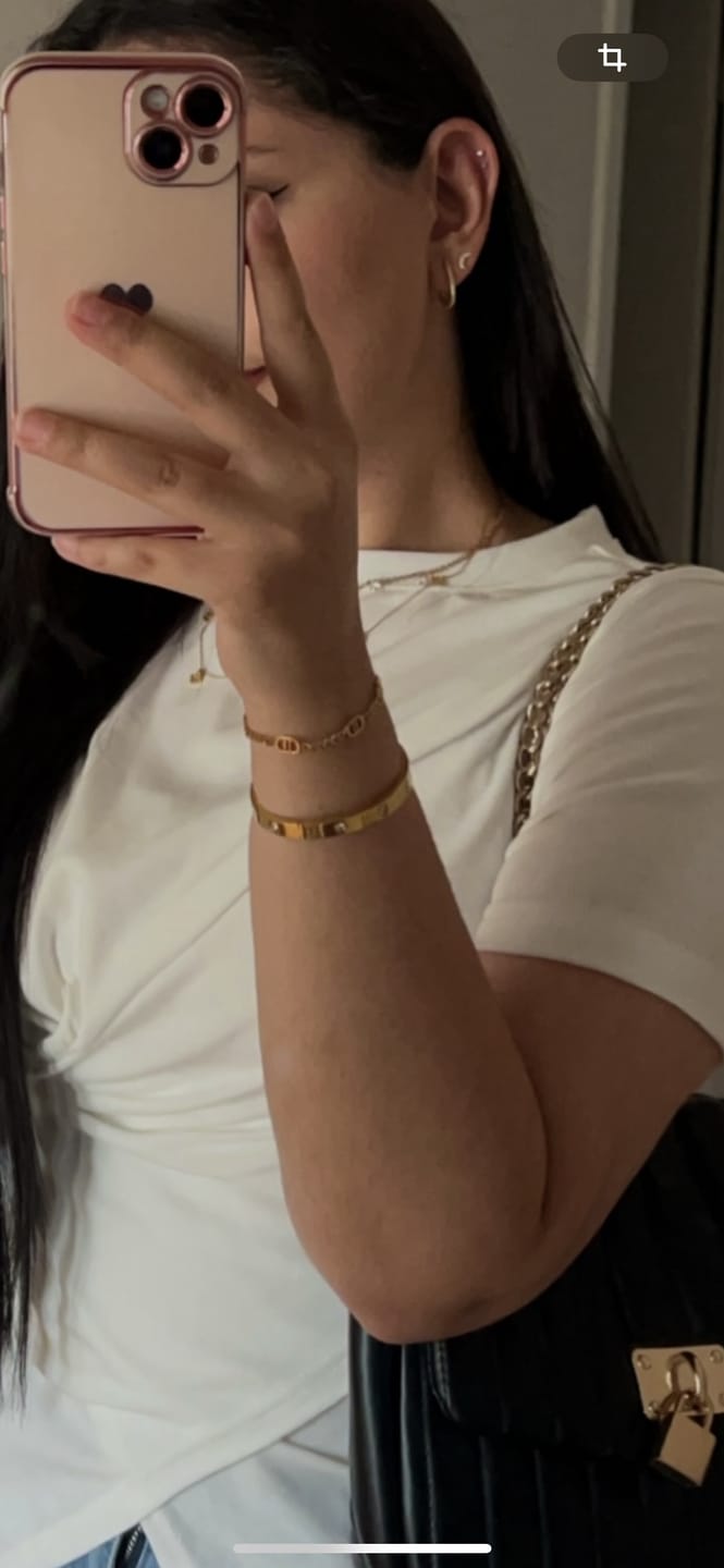Customer photo review of Arianna Armreif | 18K vergoldet