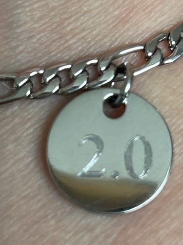 Customer photo review of 4mm Figaro Link Charm Bracelet