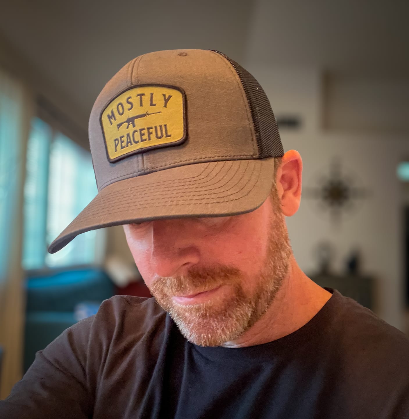 Customer photo review of Pro Gun Anti Idiot Woven Patch Hat