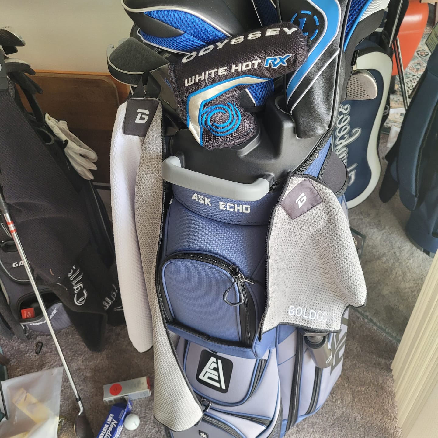 Customer photo review of The Classic - Two-Tone Magnetic Golf Towel
