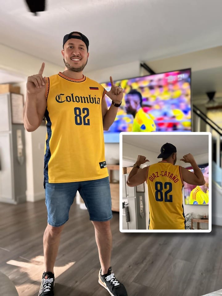 Customer photo review of Colombia Custom Basketball Jersey