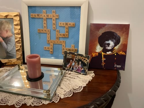 Customer photo review of Custom Pet Renaissance Portrait Canvas Wall Art Prints with Dog Face - The Admiral