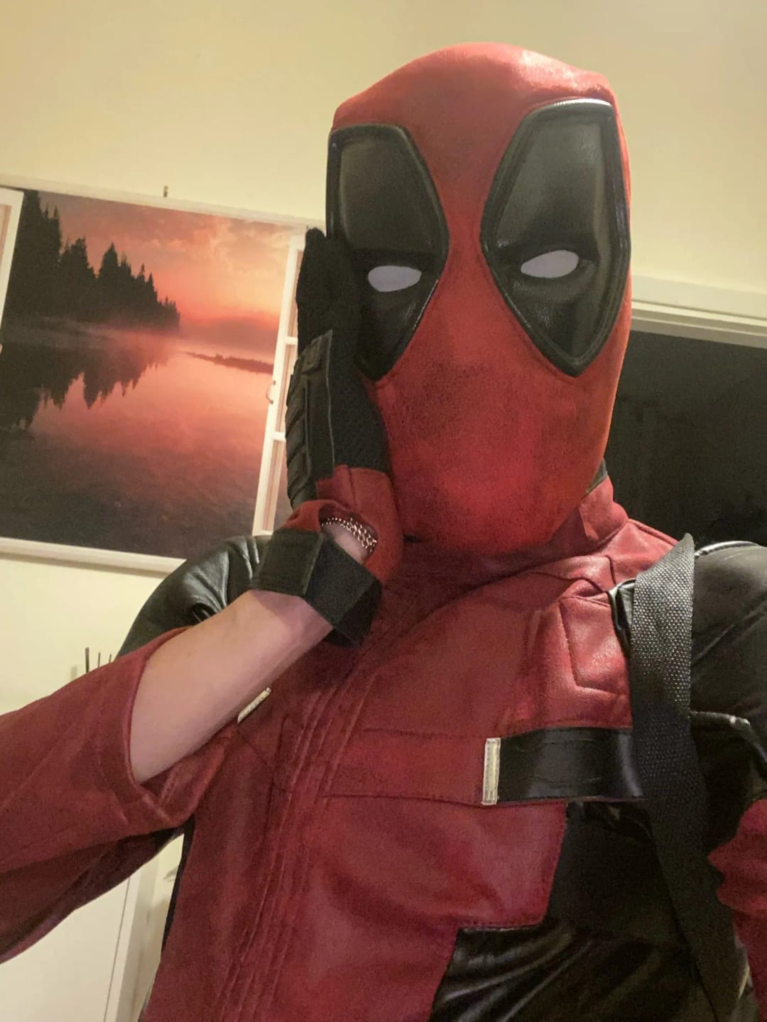 Customer photo review of SpideyJunky™ Deadpool Mask