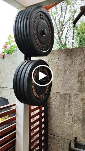 Customer photo review of Rack Pared para Discos Olímpicos IRONSIDE