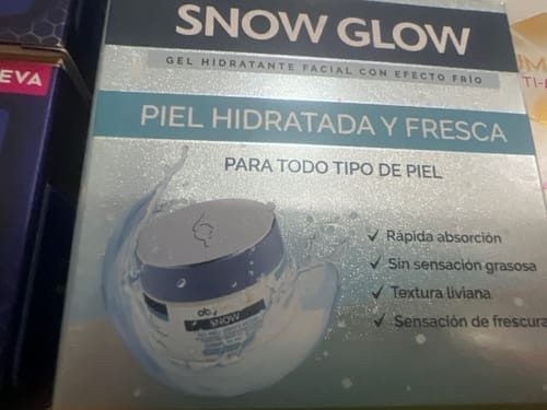 Customer photo review of OBY GEL HIDRATANTE FACIAL SNOW | Hidratación Profunda y Frescura con retinol