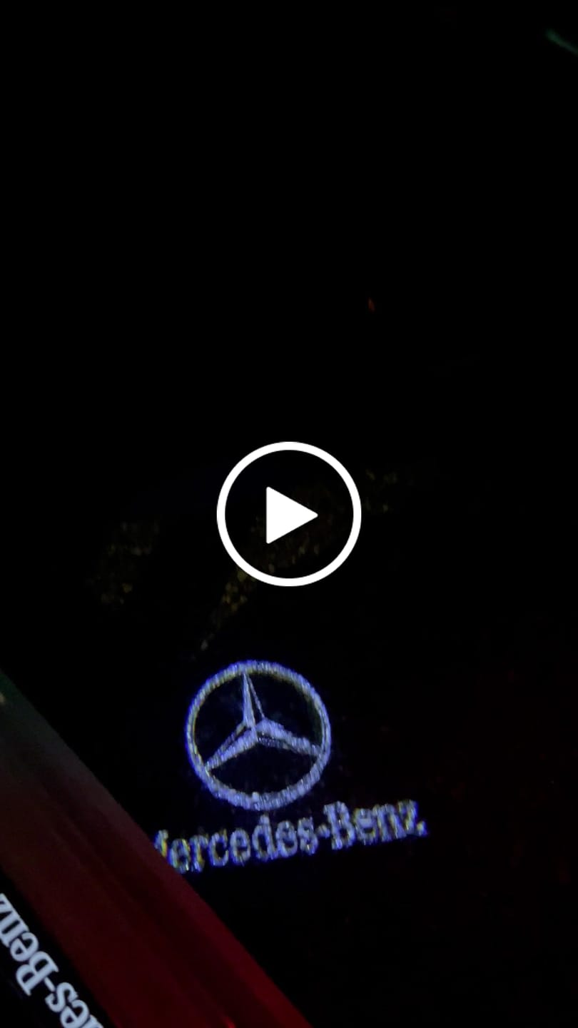 Customer video review of EuroLuxe Mercedes Benz LED Car Door Welcome Logo Shadow Lights