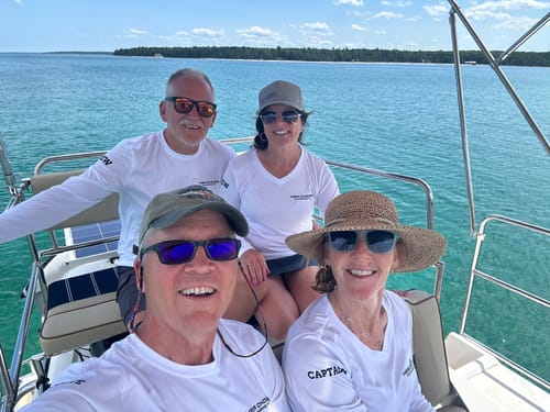 Customer photo review of Womens Captain & Crew Drifit Custom Boat Shirts - Long Sleeve