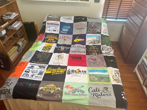 T-shirt quilt from blair college by Marvie from CA