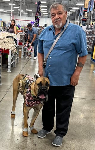 Customer photo review of Leather Dog Booties - Doccasins - 1 pair