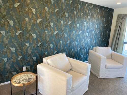 Customer photo review of Bali Fronds Wallpaper- 5 Colours (Metropolitan Stories 3 Collection)