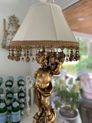Customer photo review of MILAN 4 1/2" Two Tone Beaded Tassel Fringe Trim Gold / By the yard