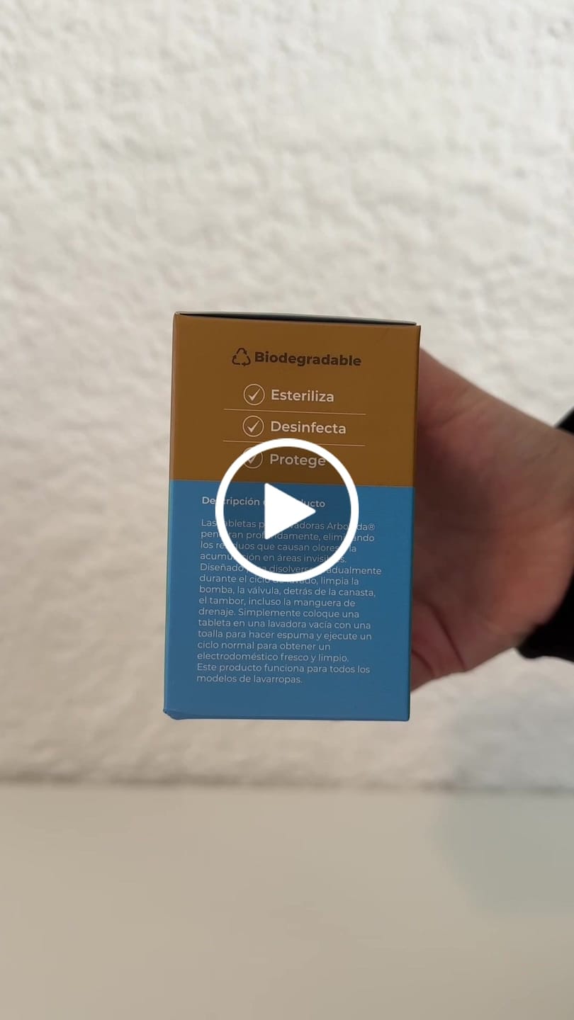 Customer video review of 12 Tabletas Arboleda Antibacterial para Limpieza Lavarropa