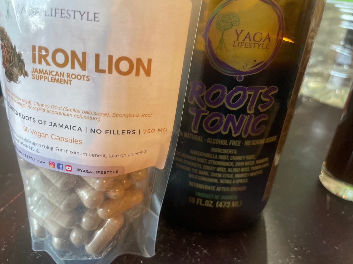 Customer photo review of Iron Lion Capsules | Jamaican Roots Tonic Supplement with Sarsaparilla, Chaney Root (Cocolmeca), Strongback, Allman Strength