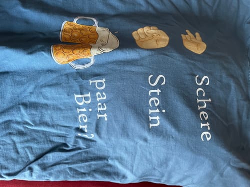 Customer photo review of Schere, Stein, paar Bier? - T-Shirt