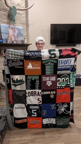 T-shirt quilt featuring keller baseball, panthers by Donny from TX