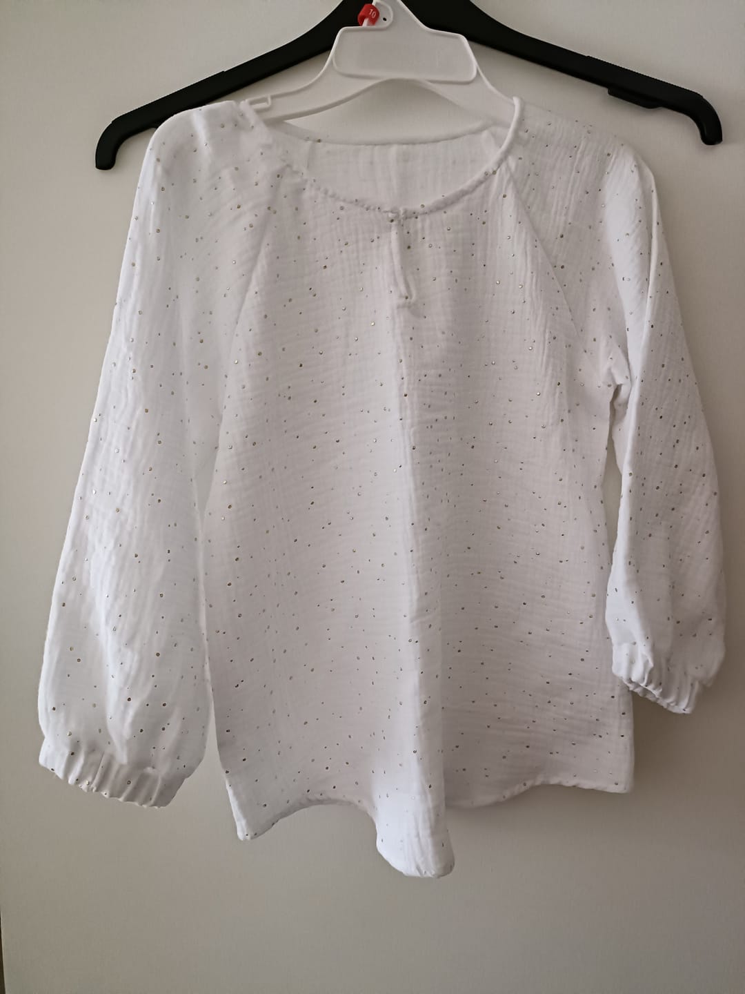 Customer photo review of Gold Speckled Double Gauze Fabric