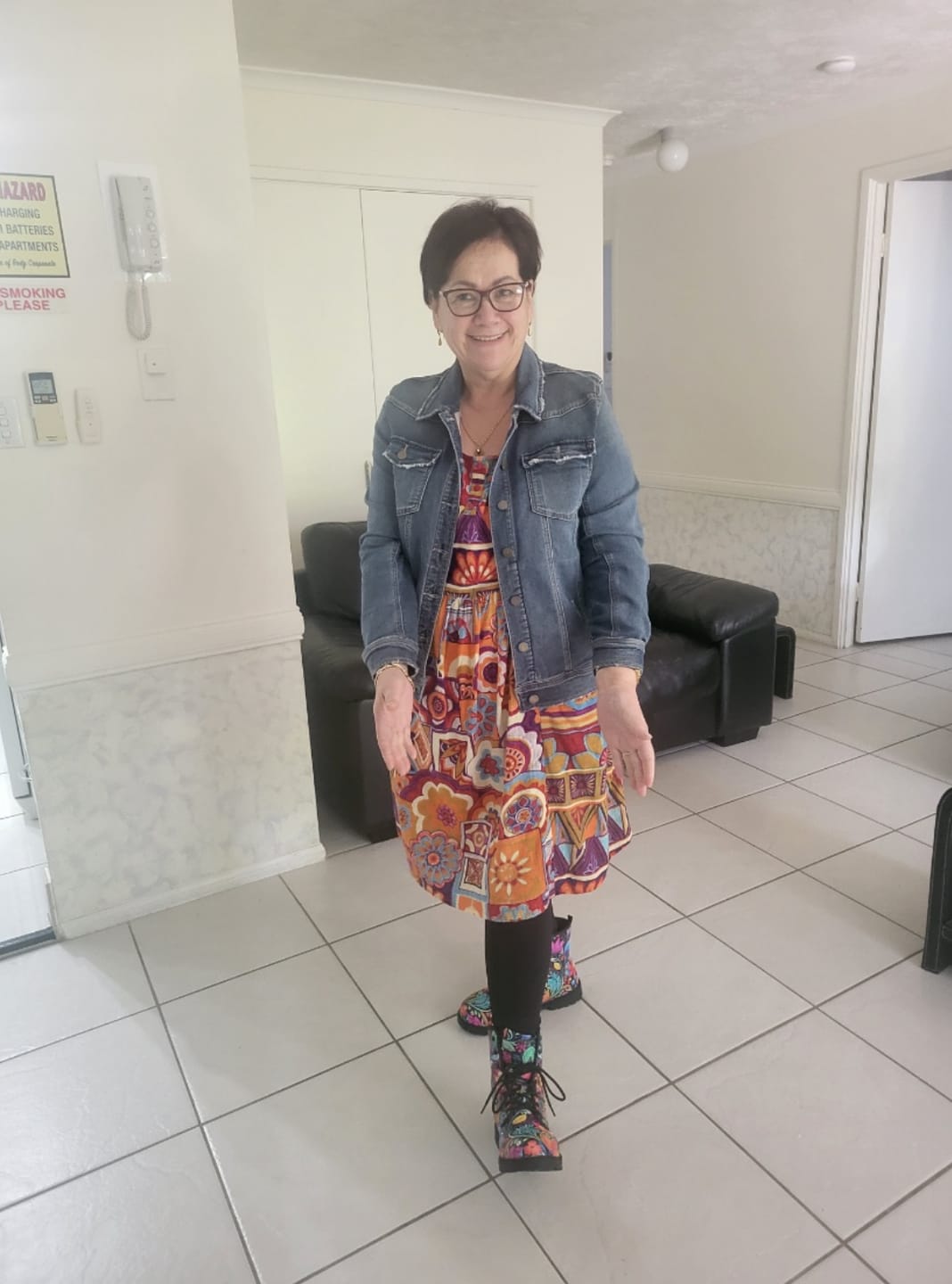 Customer photo review of Happy floral boots