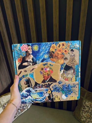Customer photo review of The Starry Night Yıldızlı Gece Omuz Çantası
