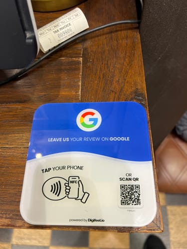 Customer photo review of Google Reviews - Plate