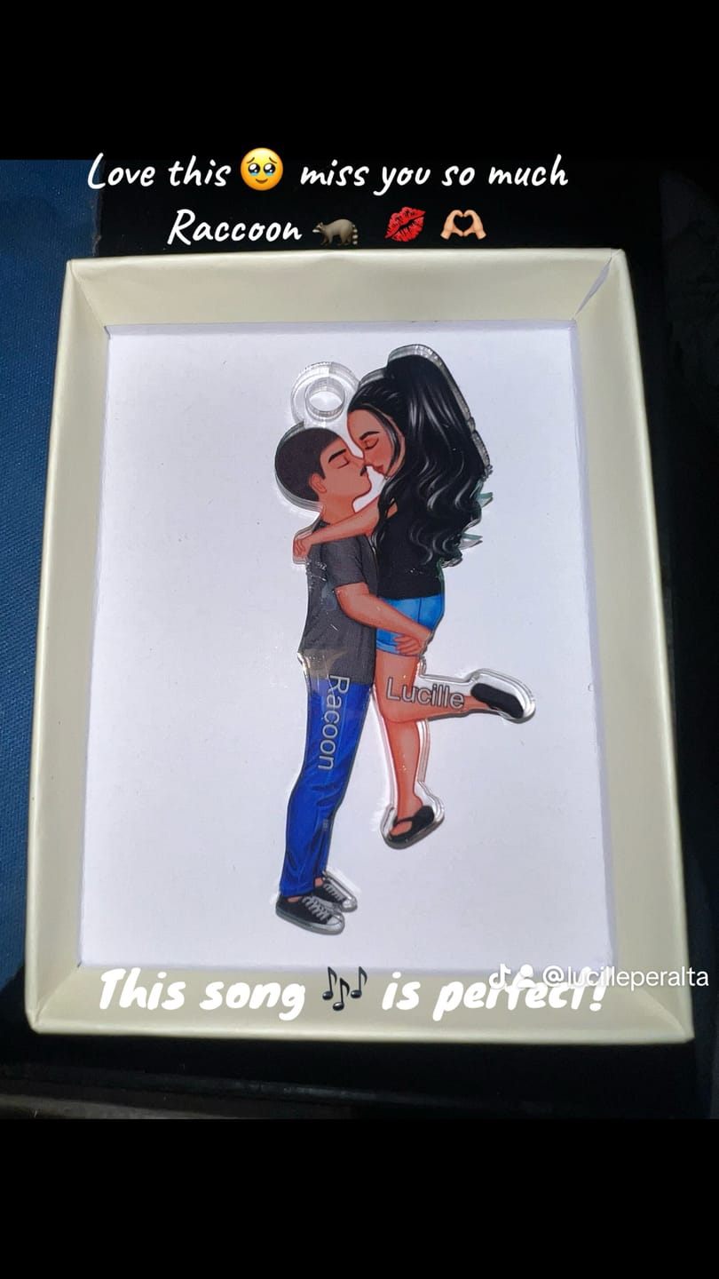 Customer photo review of Doll Couple Kissing Hugging  Personalized Ornament
