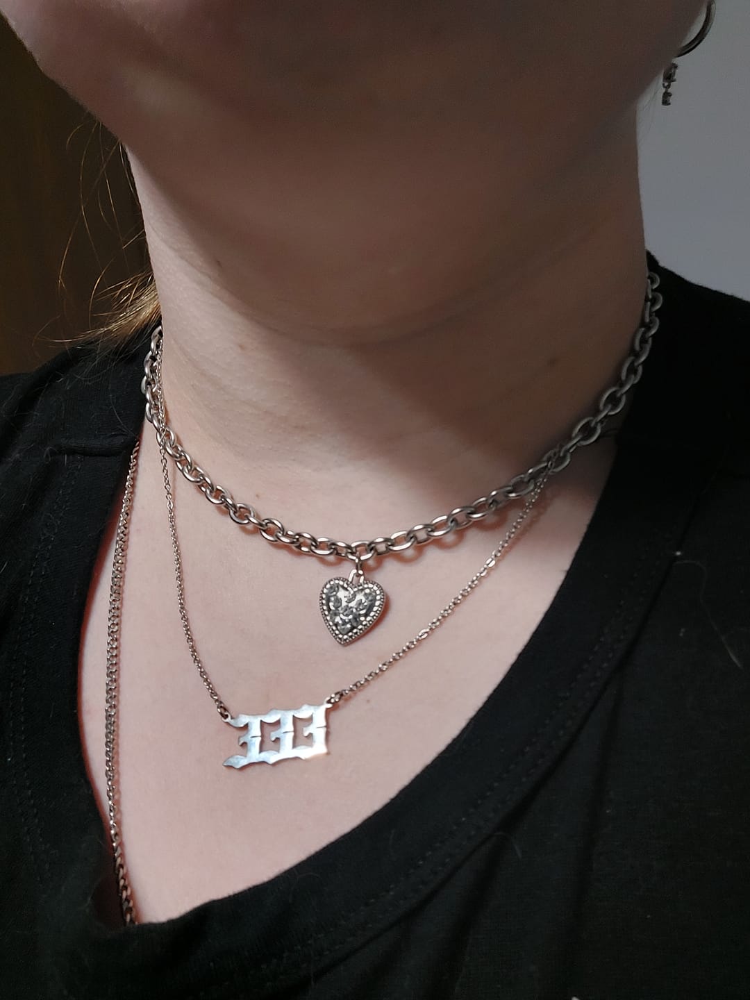 Customer photo review of Iced Out Sweetheart Choker