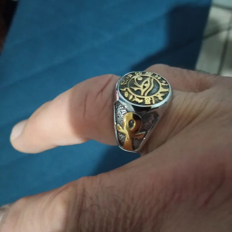 Customer photo review of Eye Of Horus & Ankh Ring