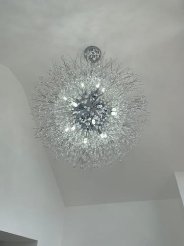 Customer photo review of Modern Crystal Sputnik Chandelier