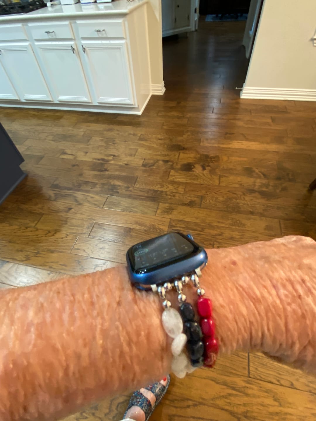 Customer photo review of Independence Flame Stretch Apple Watch Strap
