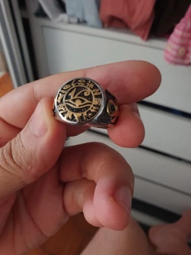 Customer photo review of Eye Of Horus & Ankh Ring