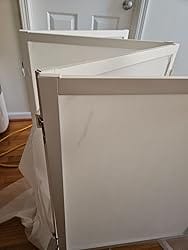 Customer photo review of FairyBaby Clear Freestanding Foldable Dog Gate