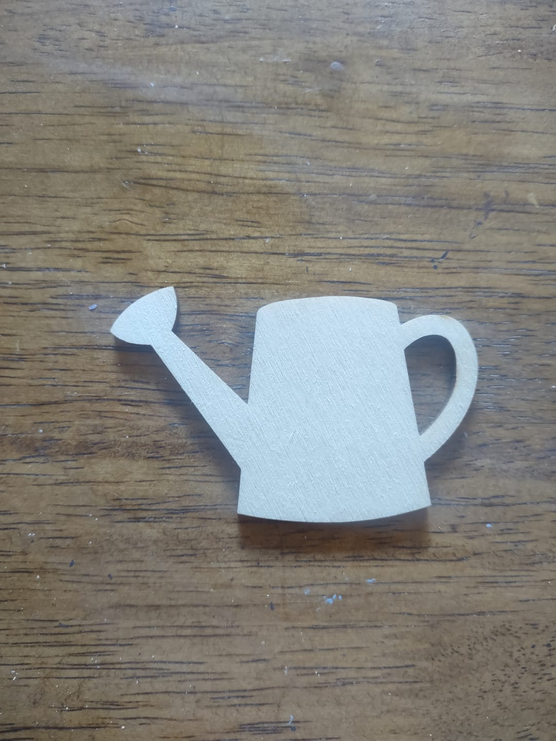 Customer photo review of Unfinished Wood Garden Watering Can Shape - Craft - up to 36" DIY