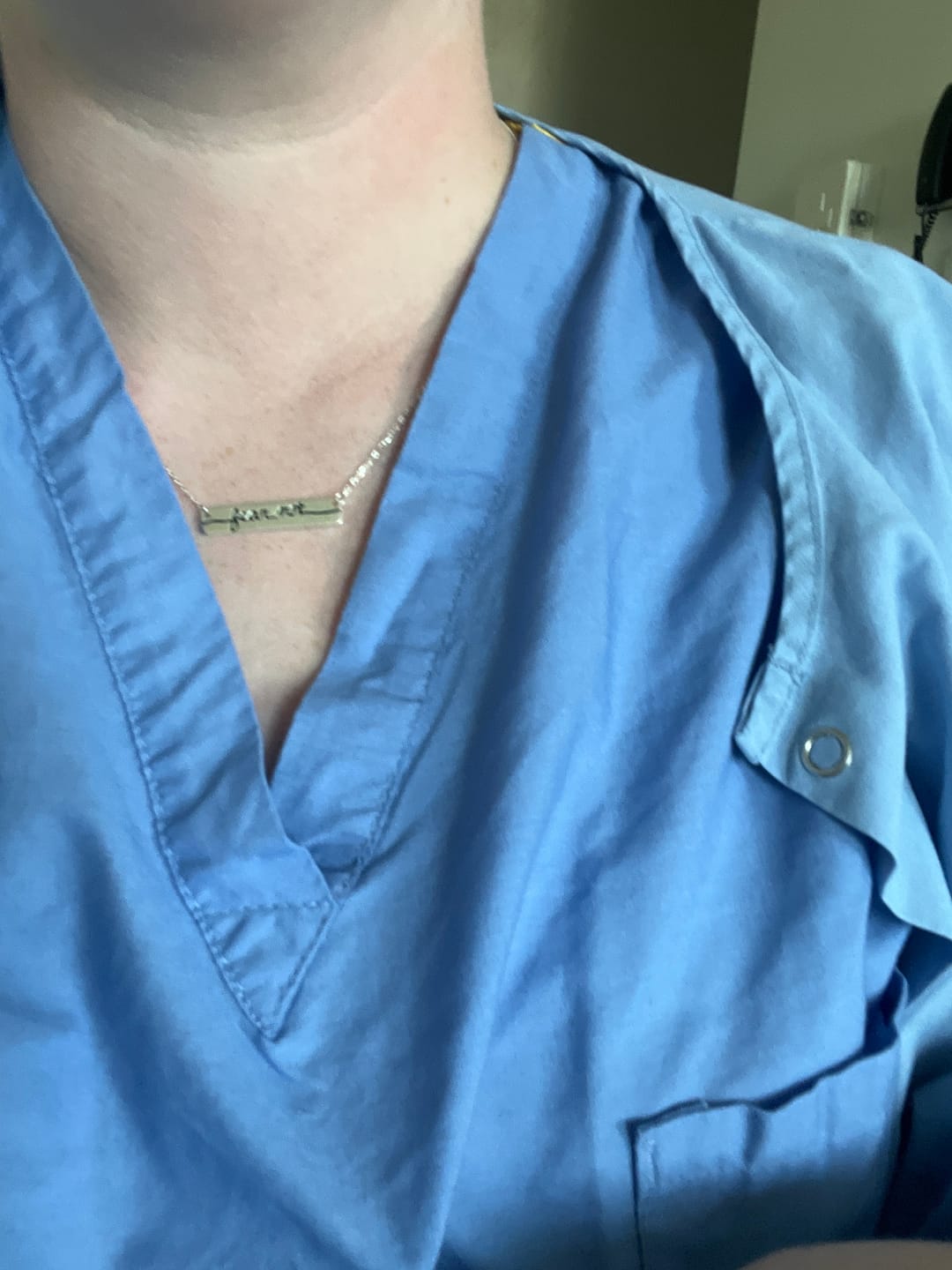 Customer photo review of fear not necklace