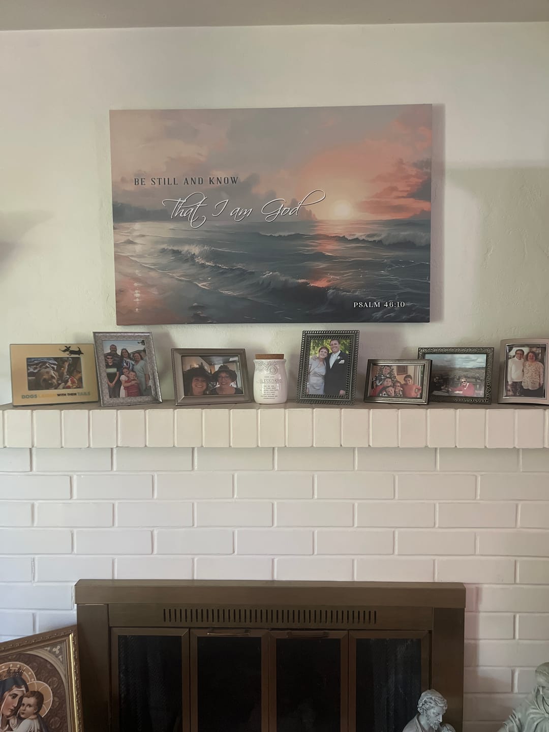 Customer photo review of Be Still and Know, Seascape, Psalm 46:10 Wall Art Canvas Print