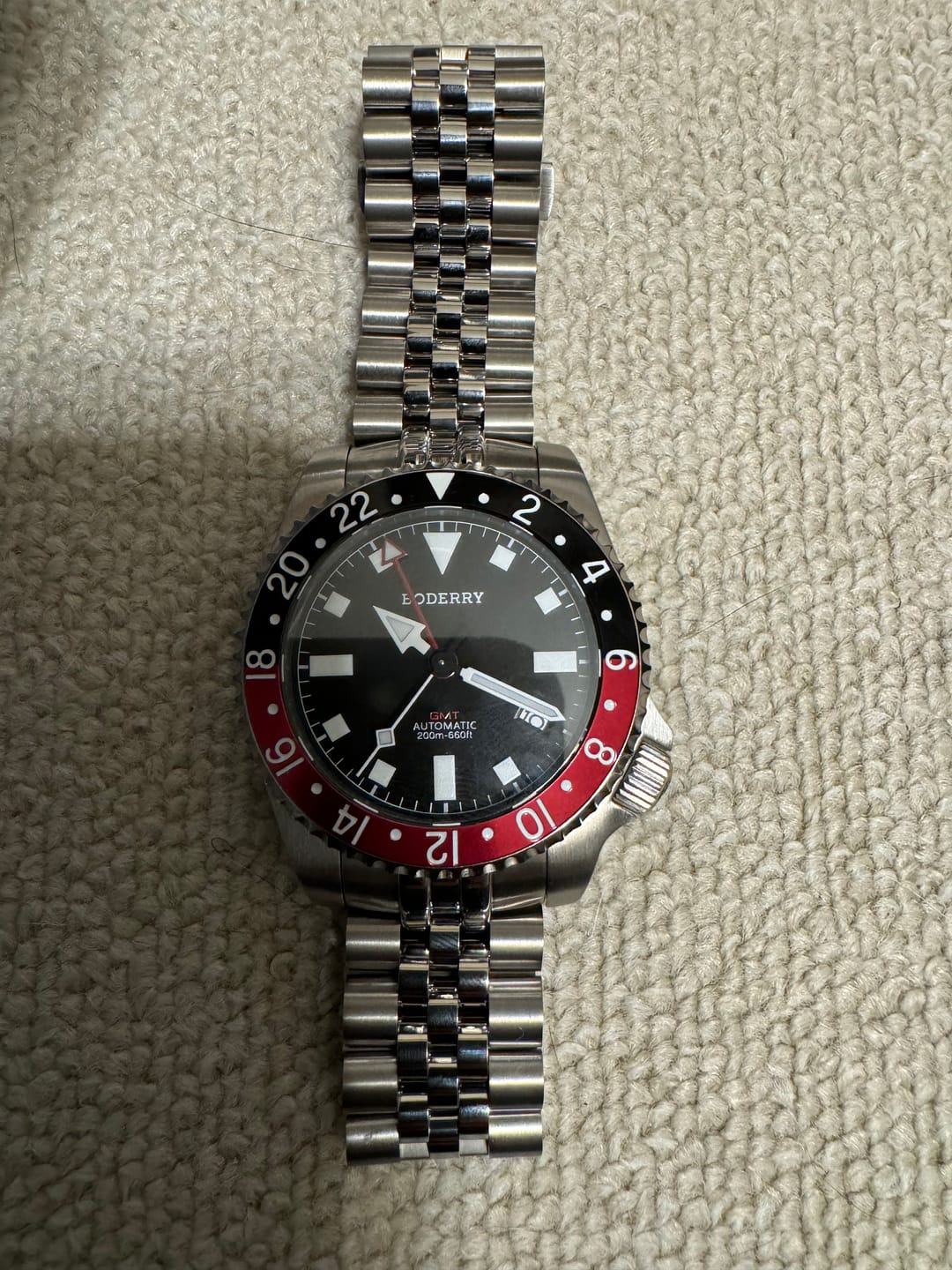 Customer photo review of ADMIRAL GMT - 200M Waterproof Titanium Automatic Diver Watch | Black