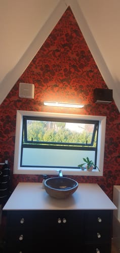 Customer photo review of Asian Garden Wallpaper - Red