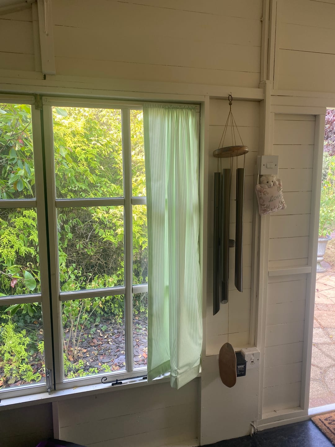 Customer photo review of Ticking Stripes Rose & Hubble Cotton Poplin Fabric