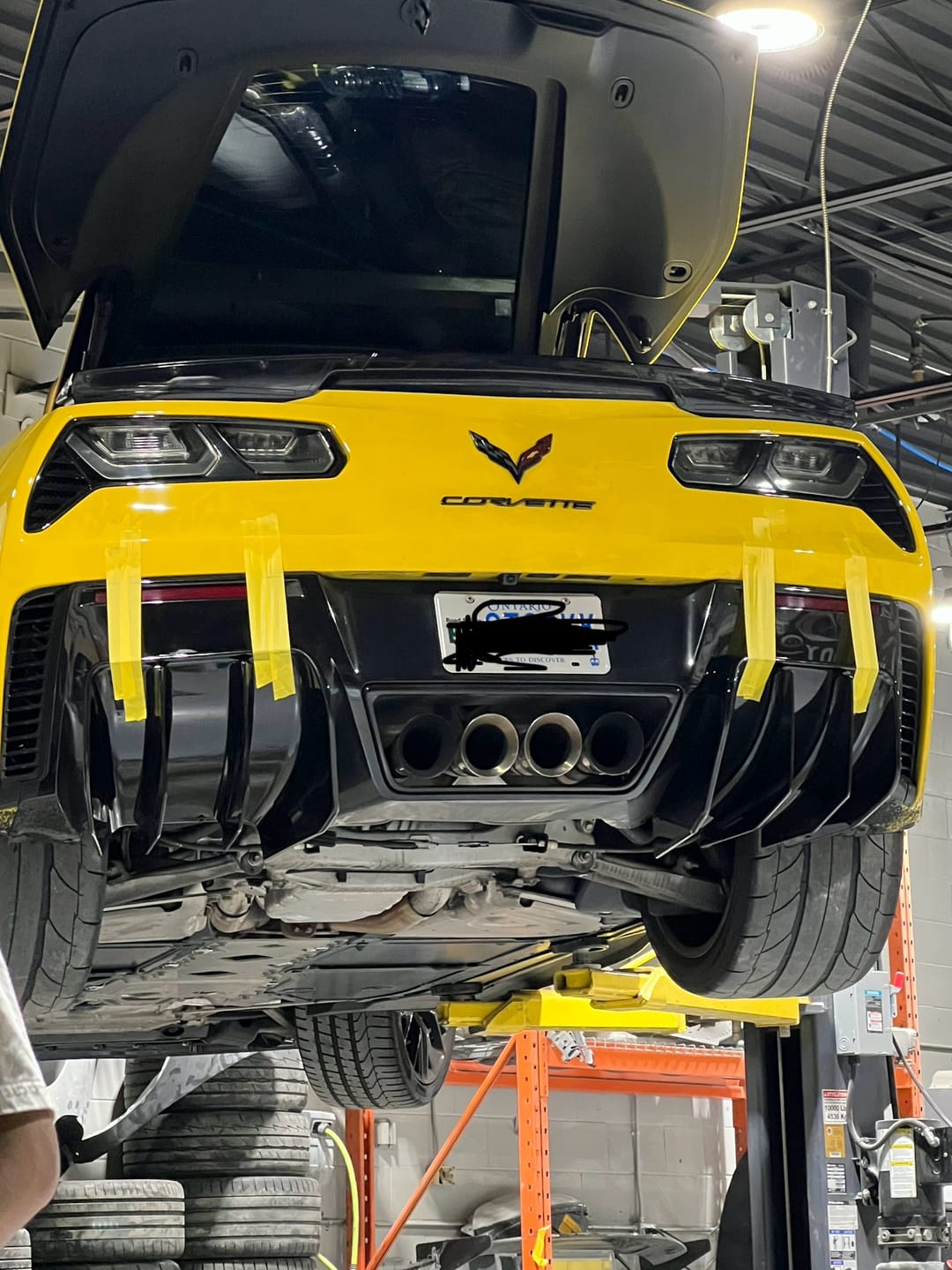 Customer photo review of Chevrolet Corvette C7 Add On Rear Bumper Diffuser