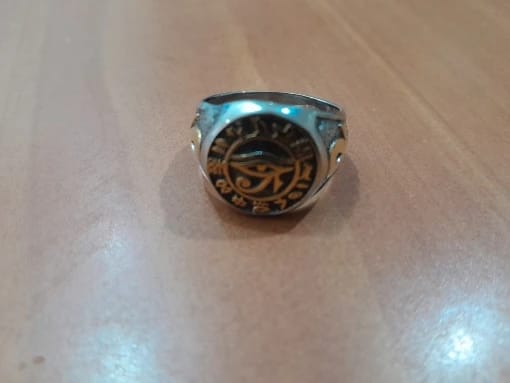 Customer photo review of Eye Of Horus & Ankh Ring
