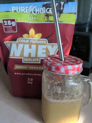 Customer photo review of Whey Protein Isolate with Organic Vanilla