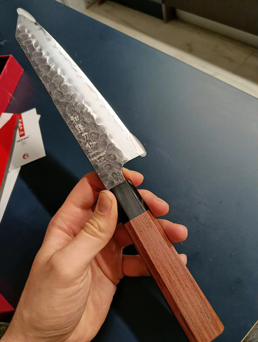Customer photo review of HEZHEN 8.5" Shizen Series Kochmesser