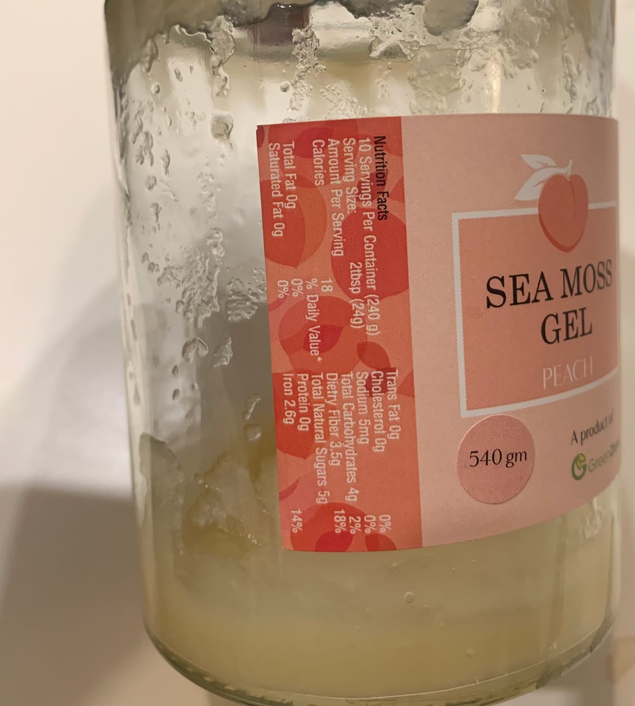 Customer photo review of [Pre-order] Sea Moss Gel with Peach (540gm)
