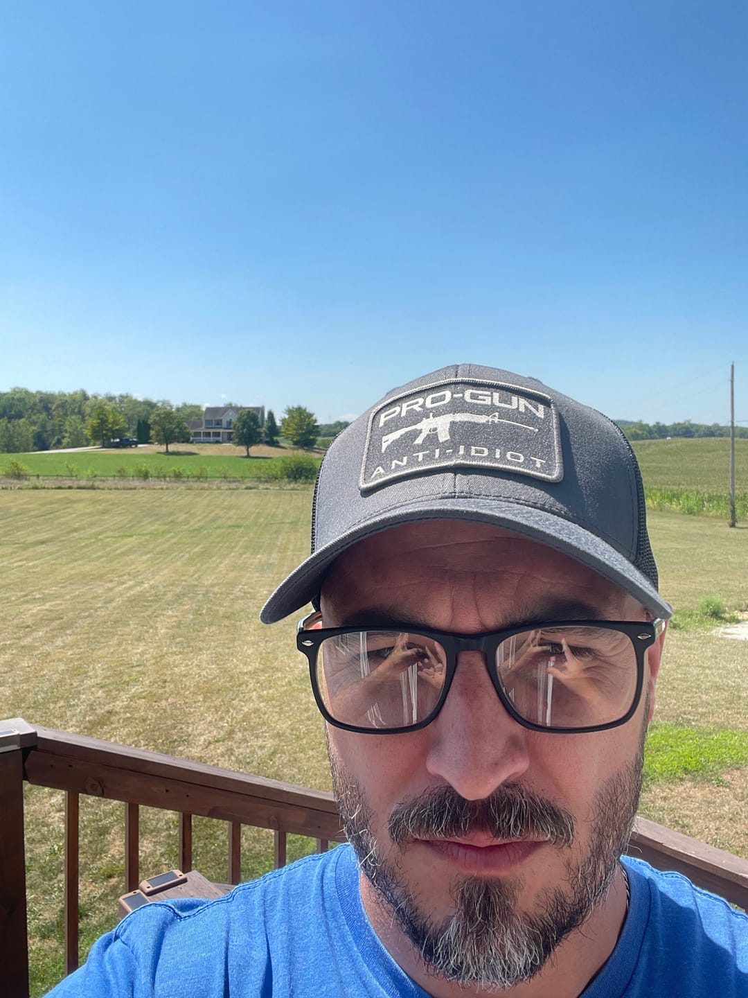 Customer photo review of Pro Gun Anti Idiot Woven Patch Hat