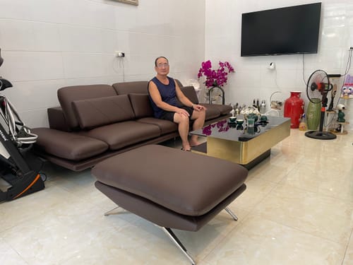 Customer photo review of Sofa văng da 3 chỗ tựa điều chỉnh - PRIME