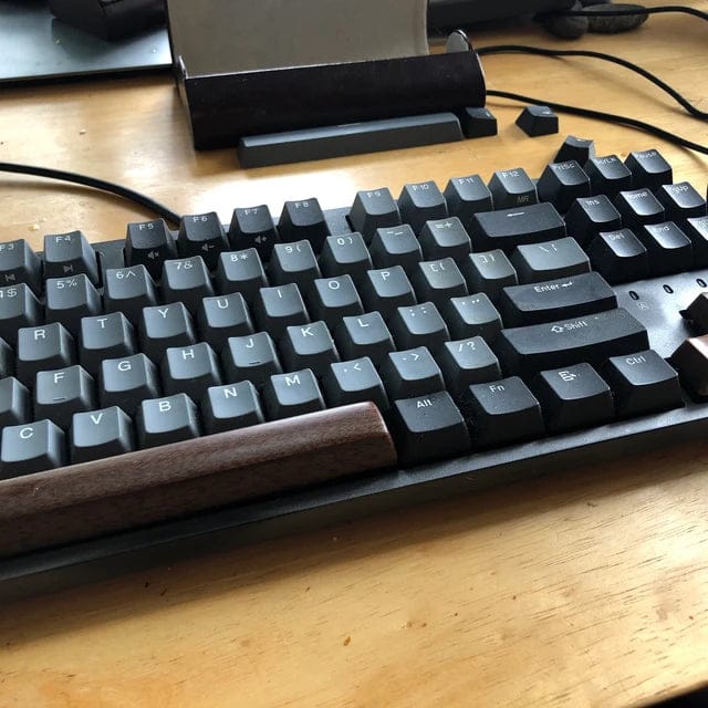 Customer photo review of American Black Walnut Keyboard Keycaps