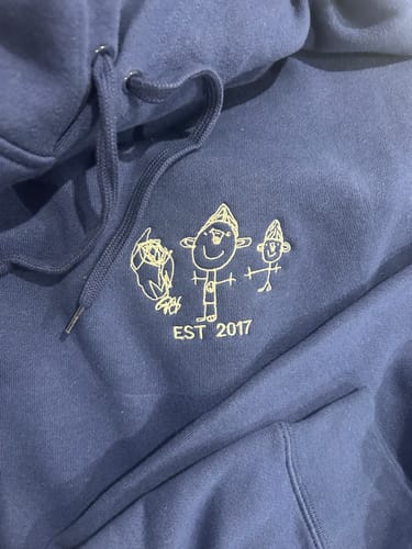 Customer photo review of CUSTOM KID'S DRAWING | HOODIE
