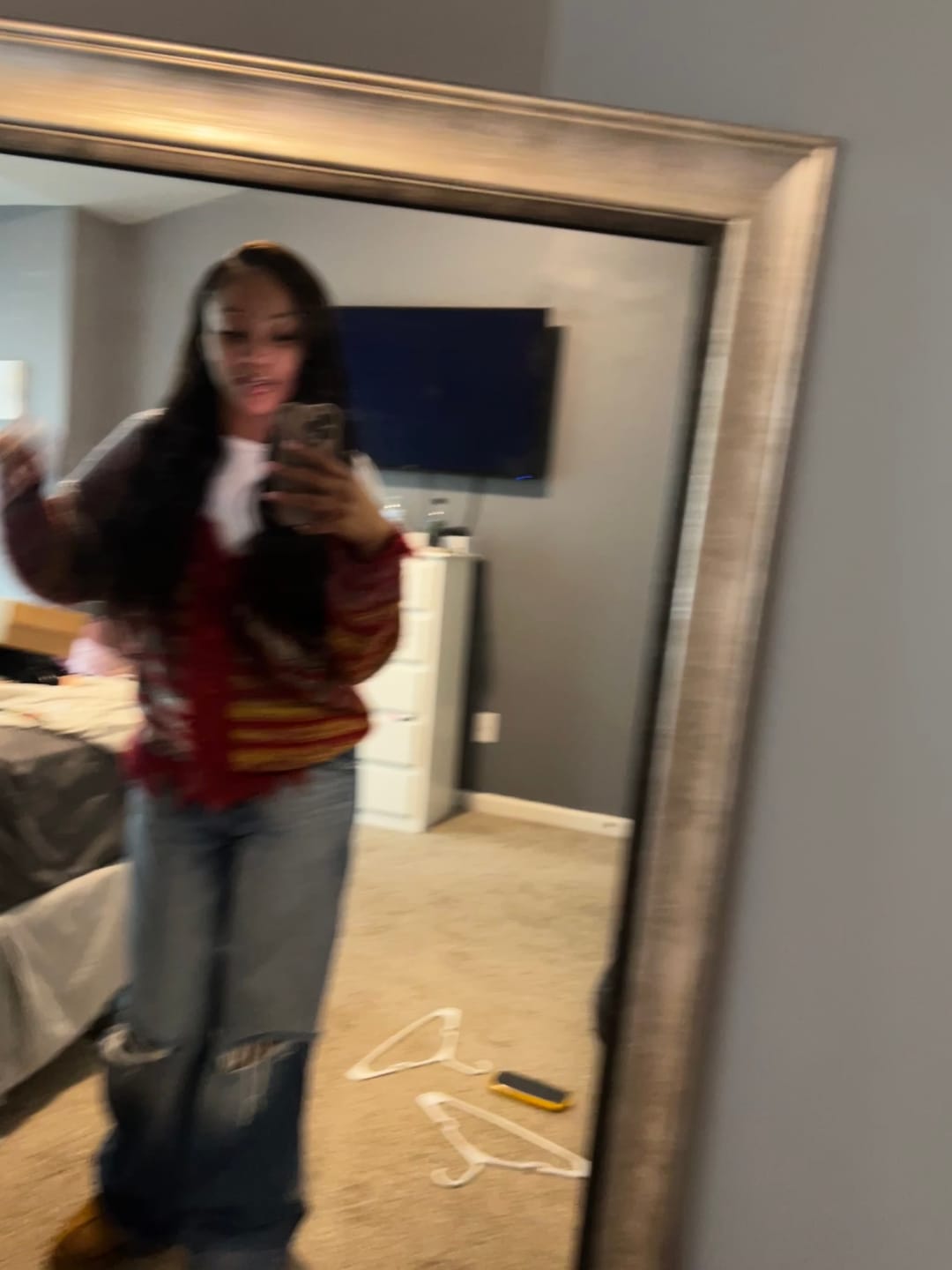 Customer photo review of Aelfric Eden Fringe Stripe Cardigan