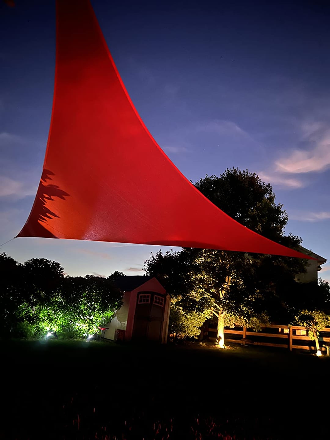 Customer photo review of Opaque Privacy Protection Outdoor Waterproof Sun Shade Sail Canopy Triangle UV Block for Patio