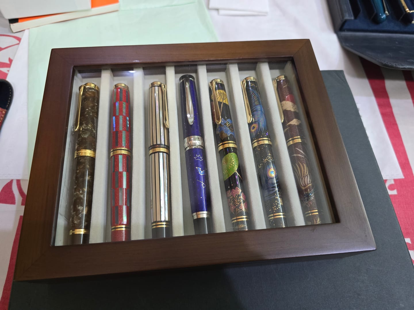 Customer photo review of Pen Storage Box - Teak Wood