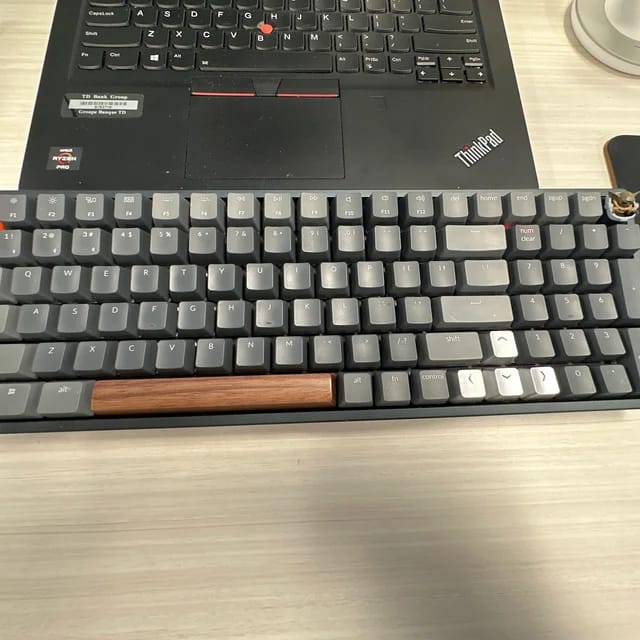 Customer photo review of American Black Walnut Keyboard Keycaps